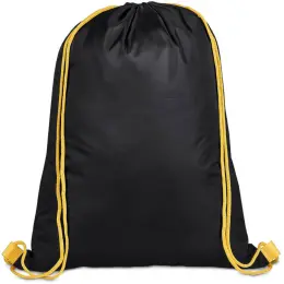 Altitude Fanflare 190T Drawstring Bag Black Yellow Unbranded